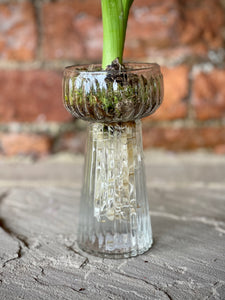 Reeded bulb vase