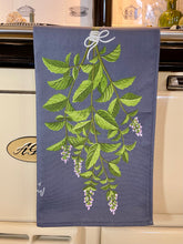 Load image into Gallery viewer, Rosemary &amp; mint tea towel - dark background
