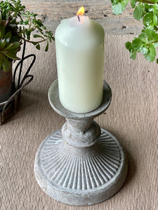 Carmina stone grey candle stick