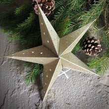 Load image into Gallery viewer, Large Vintage paper Star - old gold
