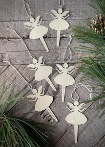 Antique paper angel decoration, set of 6