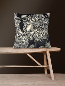 Black Poppy Cushion