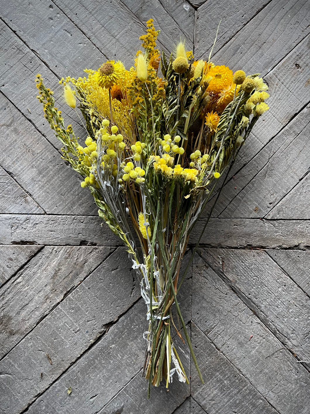 Dried flower bouquet - yellow