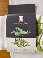 Load image into Gallery viewer, Rosemary &amp; mint tea towel - light background
