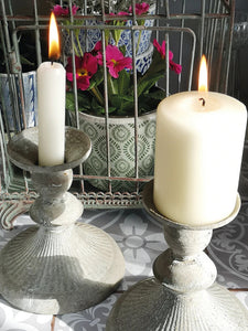 Carmina stone grey candle stick