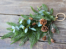 Load image into Gallery viewer, Faux Christmas swag wreath
