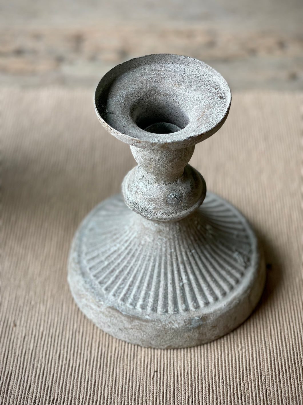 Carmina stone grey candle stick