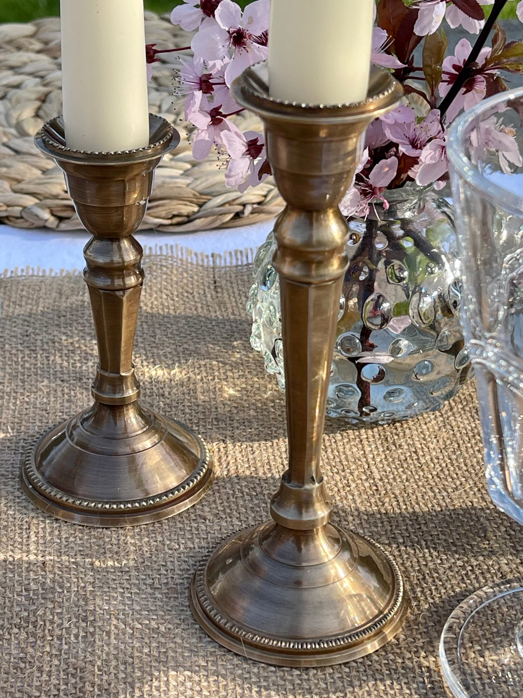 Simple brass candlesticks